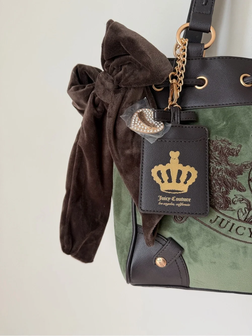 Juicy Couture Green and Black Scottie dog daydreamer Tote bag